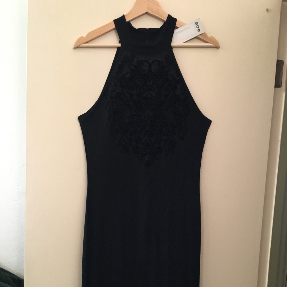 BoohooNight black sleeveless bodycon dress